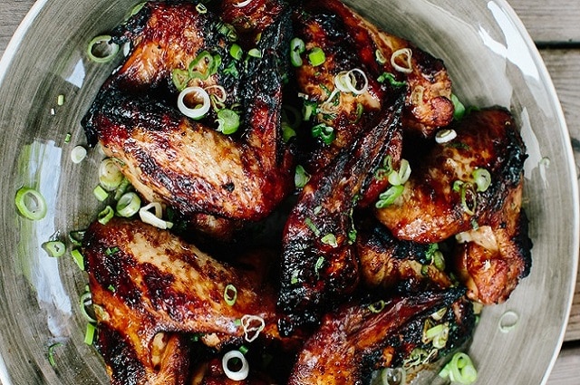 Grilled Korean and Knob Creek Rye Whiskey BBQ-Style Wings