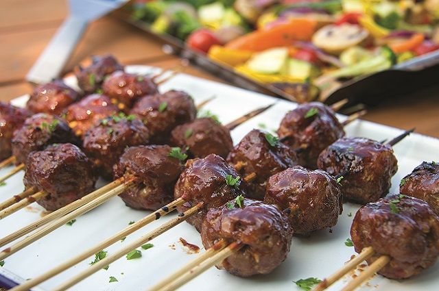 Grilled Time-Out Turkey-Apple Meatballs