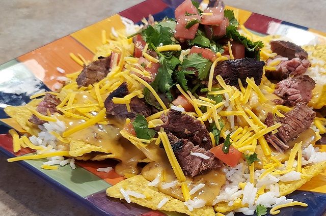 Steak Nachos with Lager Cheese Sauce