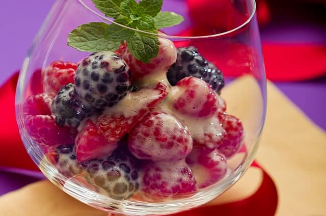 Champagne Sabayon with Berries