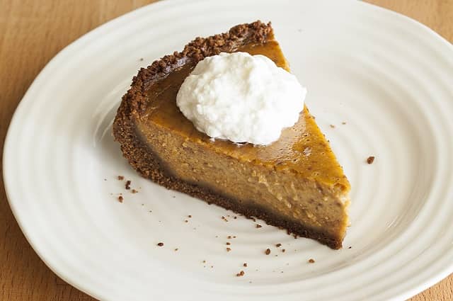 Pumpkin Pie with Gingersnap Crust