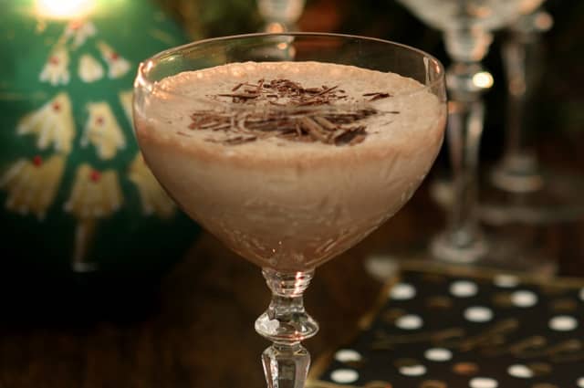 Chocolate Eggnog with Bourbon