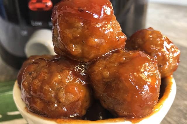 Slow Cooker Bourbon Meatballs