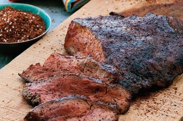 Cedar-Grilled Flat Iron Steaks with Coffee Rub